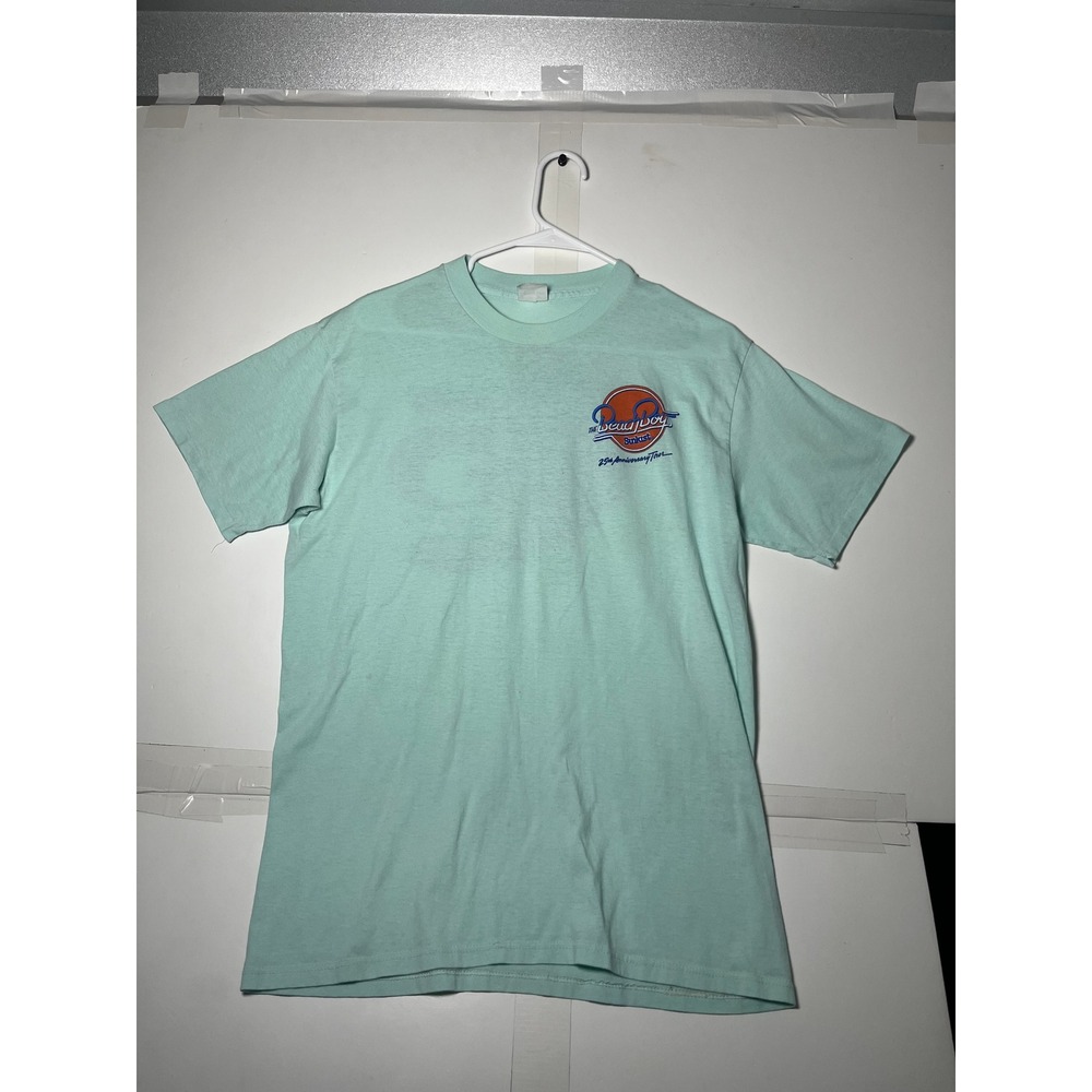 Vintage 1986 The Beach Boys Sunkist 25th Anniversary Tour Shirt XL Mint Green